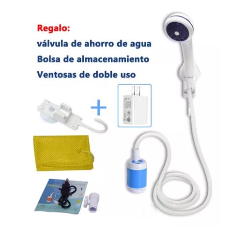 Foto 4 pulgar | Regadera Eléctrica Portátil Recargable Para Camping