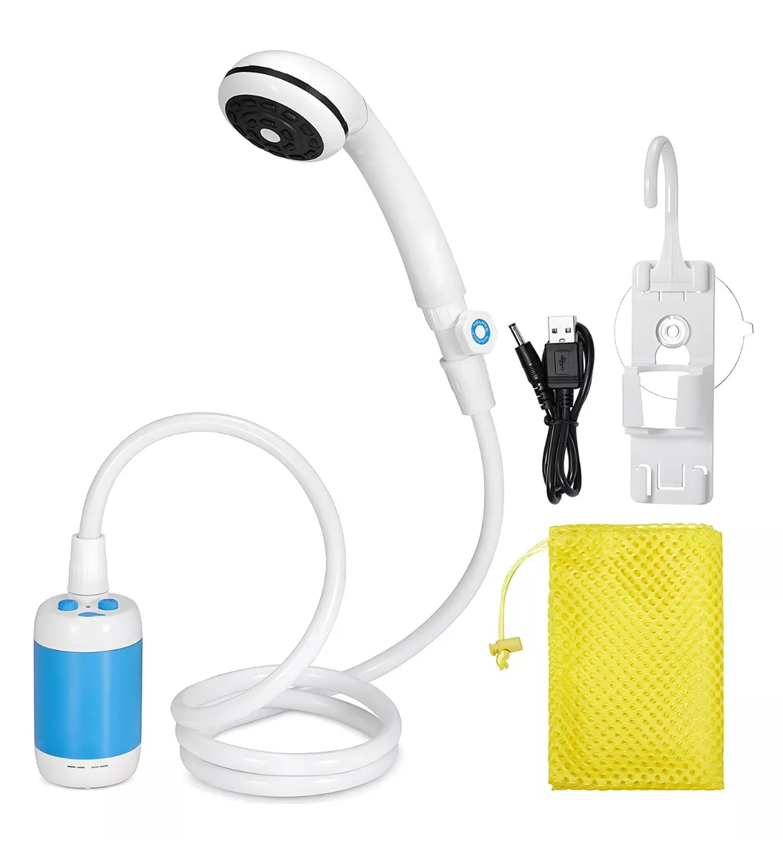 Regadera Portátil Ducha Campismo Recargable 5000mah, Blanco