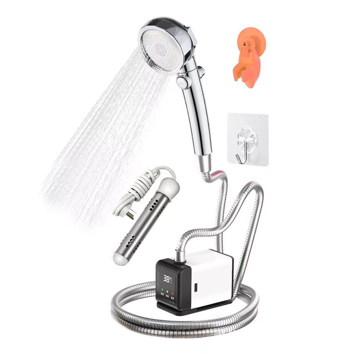 Ducha Recargable Portátil Bomba para Acampar Al Aire Libre Eo Safe Imports Esi-14803 Plata