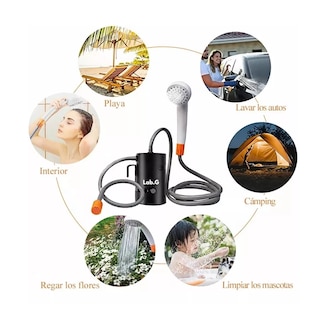 Foto 3 | Ducha Portátil Eléctrica Recargable Con Bomba Lab.g Para Camping Negro/blanco/naranja