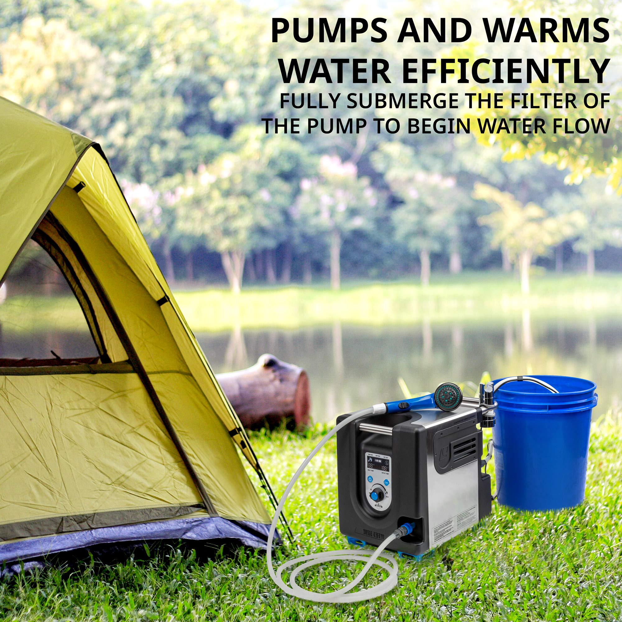 Foto 3 pulgar | Calentador De Agua De Propano Portátil Y Bomba De Ducha Hike Crew - Venta Internacional.