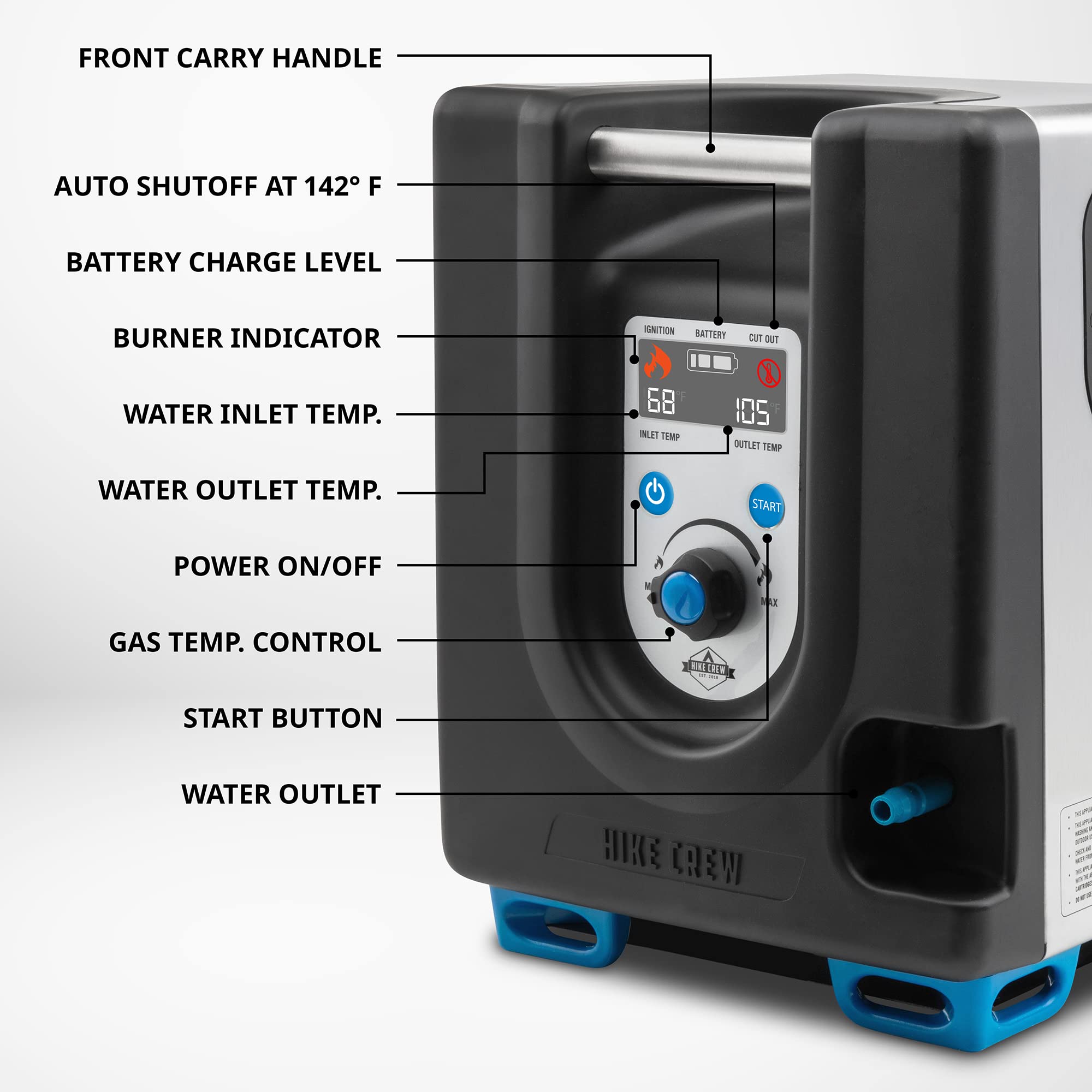 Foto 5 | Calentador De Agua De Propano Portátil Y Bomba De Ducha Hike Crew - Venta Internacional.
