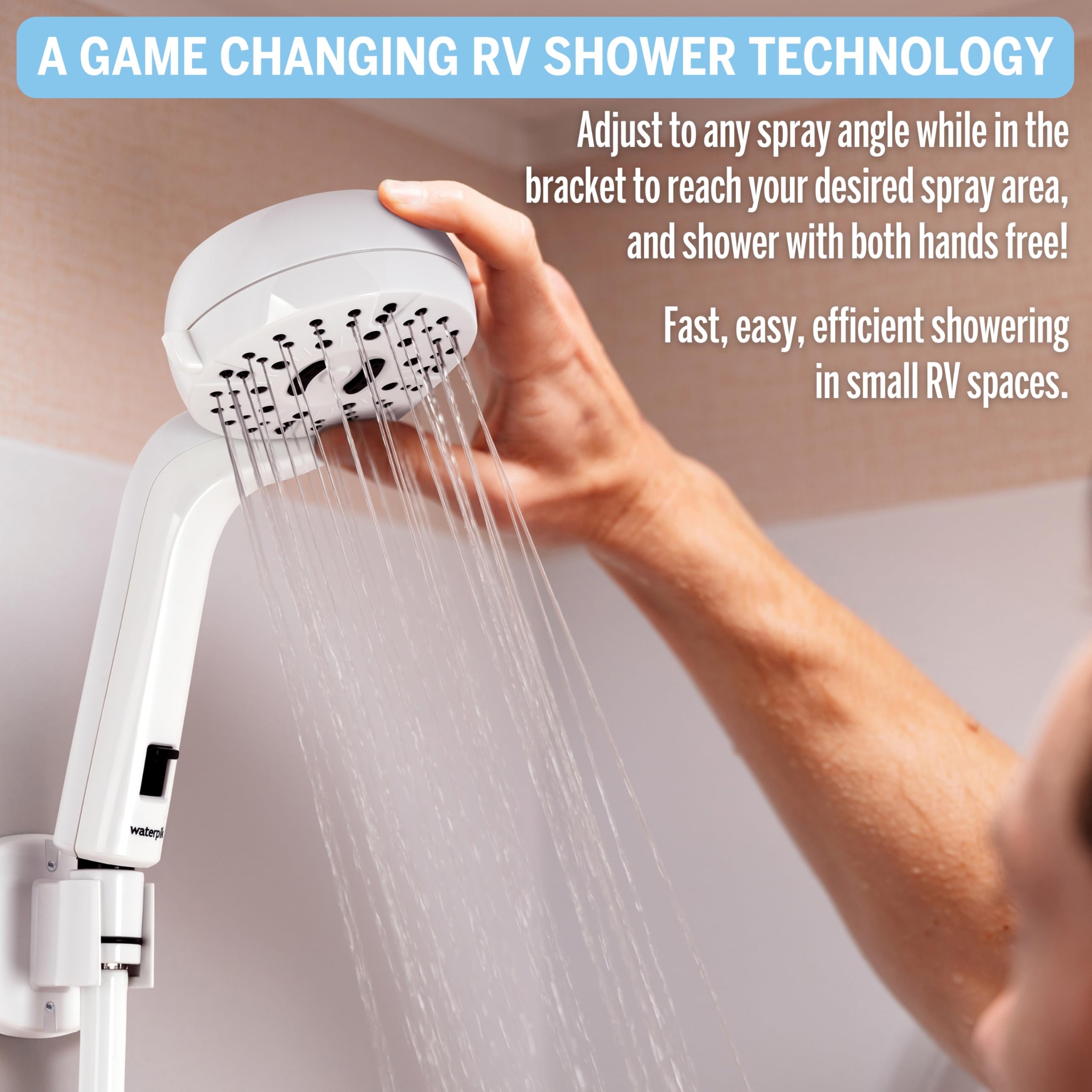 Foto 4 | Alcachofa De Ducha Waterpik Transform Pivoting Rv Con Manguera Blanca - Venta Internacional.
