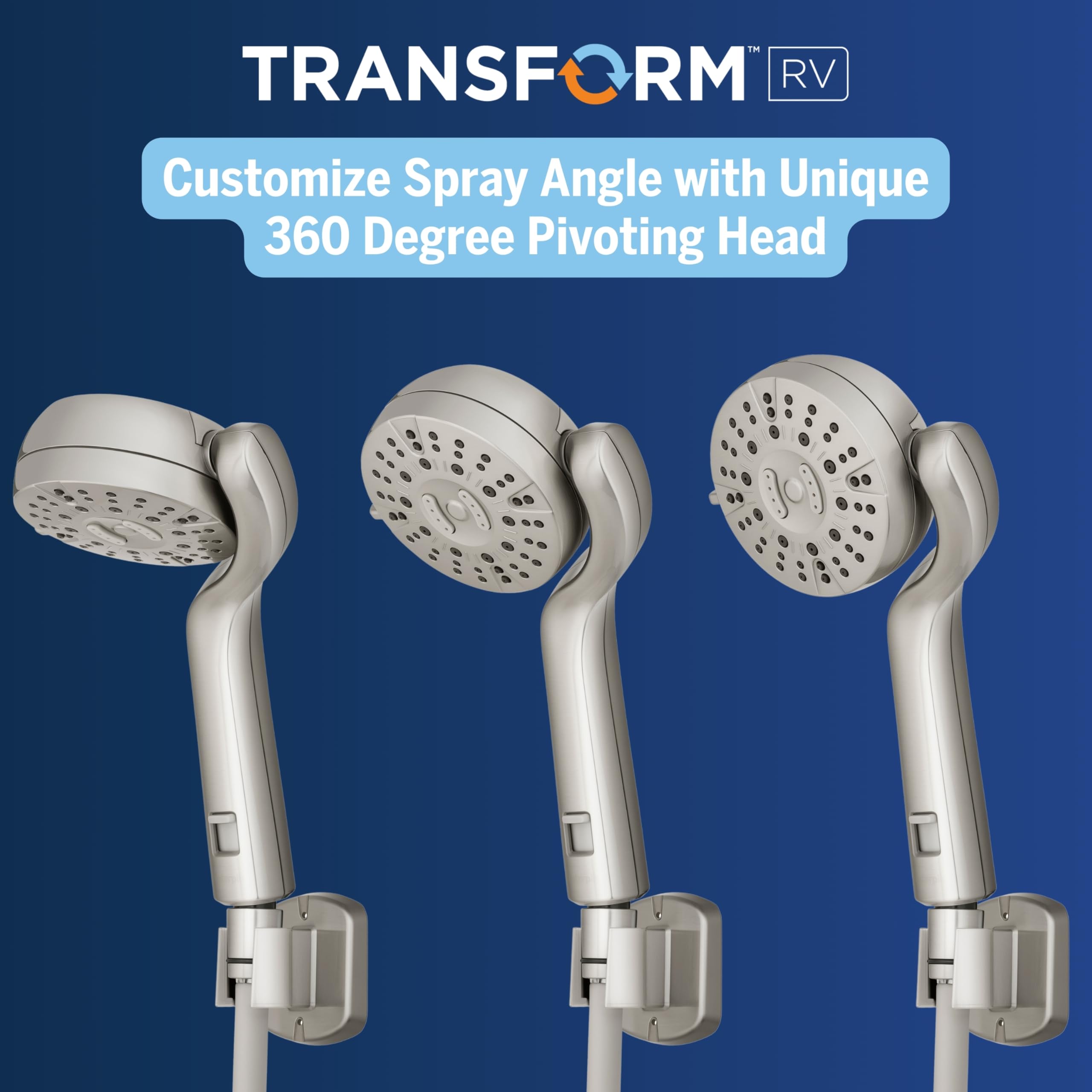 Foto 7 pulgar | Cabezal De Ducha Waterpik Transform Pivoting Rv Con Manguera De 5 Modos - Venta Internacional.