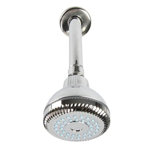 Regadera para Baño Meer Faucets By CNX con Tubo Cromada de ABS y Acero Inoxidable Redonda Antisarro