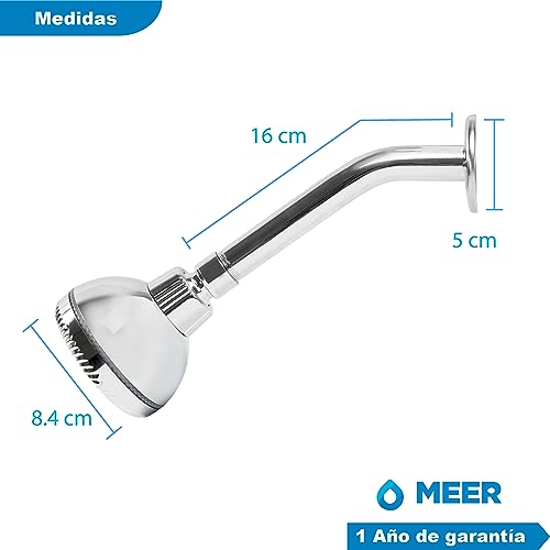 Foto 8 pulgar | Regadera para Baño Meer Faucets By CNX con Tubo Cromada de ABS y Acero Inoxidable Redonda Antisarro