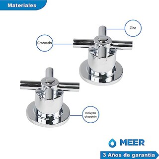 Foto 3 | Kit De Regadera Meer-cnx Cuello y Manerales de Acero Inoxidable y Zinc