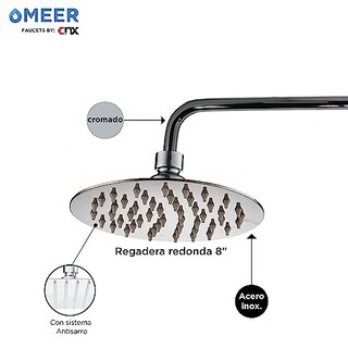 Foto 4 | Kit De Regadera Meer-cnx Cuello y Manerales de Acero Inoxidable y Zinc