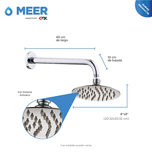 Foto 5 | Kit De Regadera  Meer-cnx Cuello y Manerales de Acero Inoxidable y Zinc