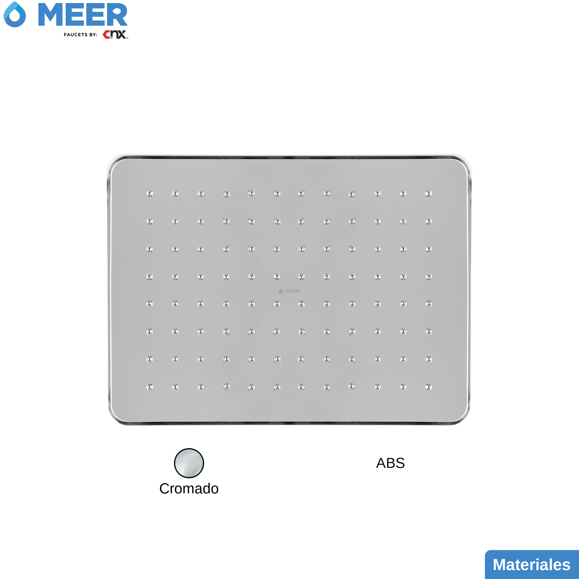 Foto 5 | Regadera Rectangular Meer-cnx Multi Posición Cromada para Baño