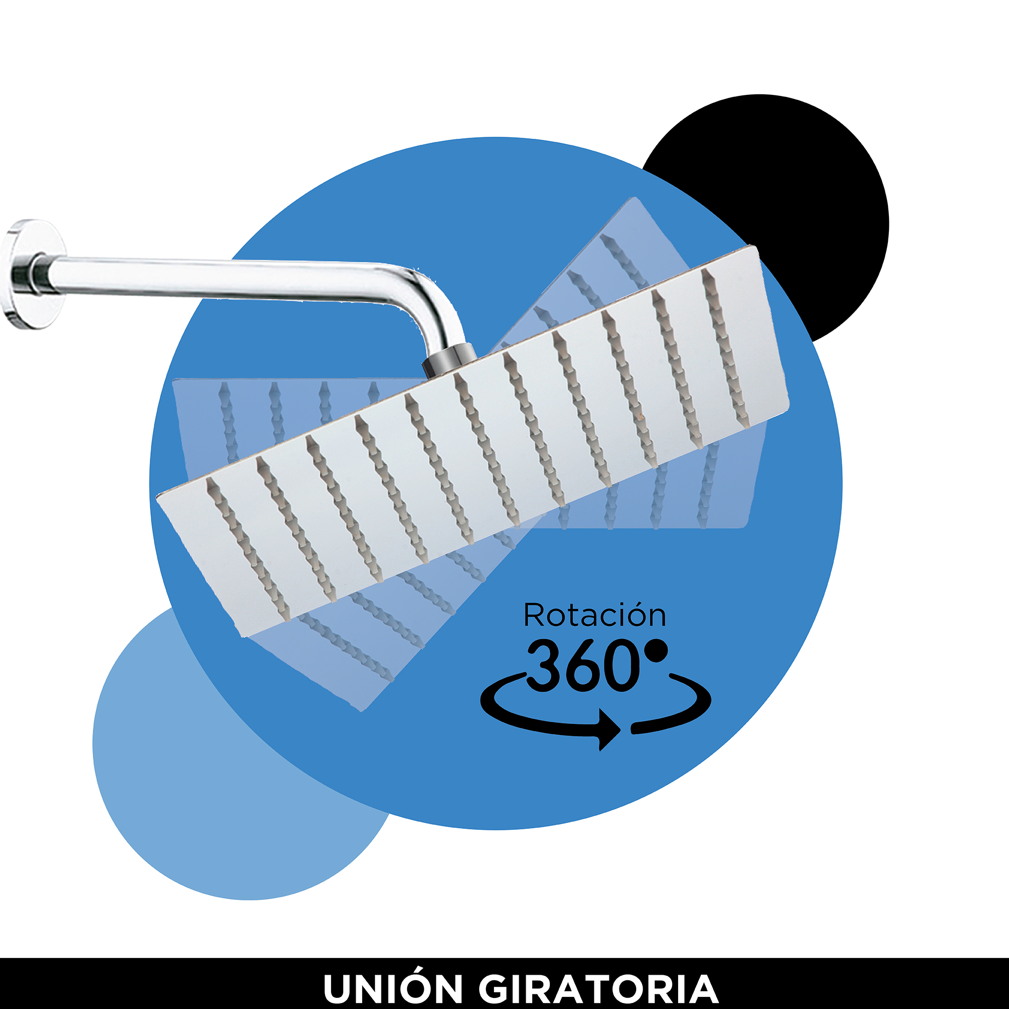 Foto 4 pulgar | Meer Faucets By Cnx | Juego De Regadera De Acero Inoxidable Con Mezcladora Monomando Y Toallero, Incluye Tubo Para Re