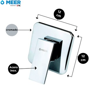 Foto 5 | Meer Faucets By Cnx | Juego De Regadera De Acero Inoxidable Con Mezcladora Monomando Y Toallero, Incluye Tubo Para Re