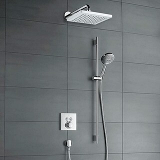 Foto 2 | Regadera Cuadrada Meer Faucets By Cnx de 20 cm de ABS Cromado Multiposición Anti-sarro y Funciona con Presión Baja