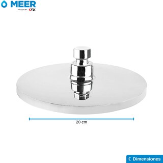 Foto 4 | Regadera Redonda de 20 cm de Abs Meer Faucets By Cnx Cromado