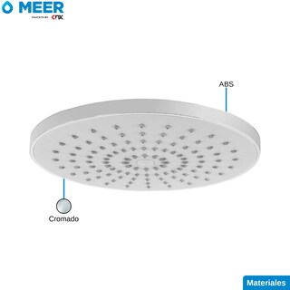 Foto 5 | Regadera Redonda de 20 cm de Abs Meer Faucets By Cnx Cromado