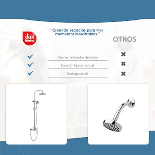 Foto 7 | Regadera para Ducha Ilios Innova Fa-16102-st Plateado Resistente Al Óxido