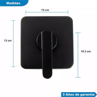 Foto 2 | Kit De Regadera Cuadrada 8 Pulg. Con Brazo De 30 Cm, Mezcladora Monomando Y Resumidero Negro Mate