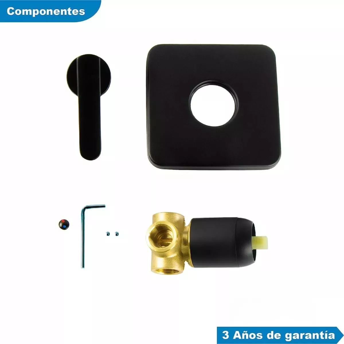 Foto 7 pulgar | Kit De Regadera Cuadrada 8 Pulg. Con Brazo De 30 Cm, Mezcladora Monomando Y Resumidero Negro Mate