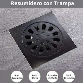 Foto 8 | Regadera con Manerales y Resumidero Repar Negro