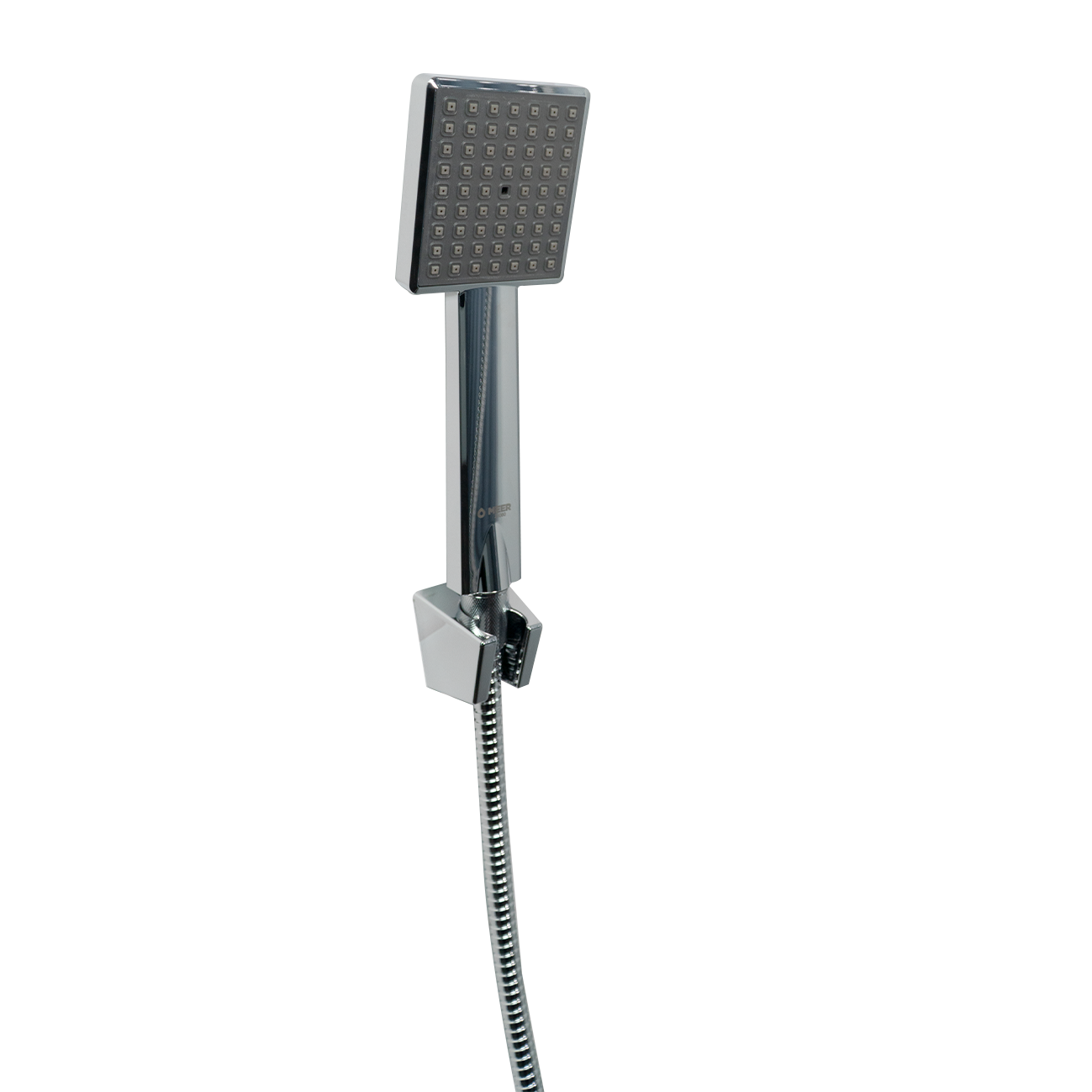 Foto 2 | Regadera Cuadrada De 8'' Fabricada En Abs Y Tubo De Acero Inoxidable, Con Desviador A Teléfono