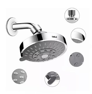 Foto 3 | Cabezal De Ducha Alta Presión Ajustable De Acero Inoxidable Plata