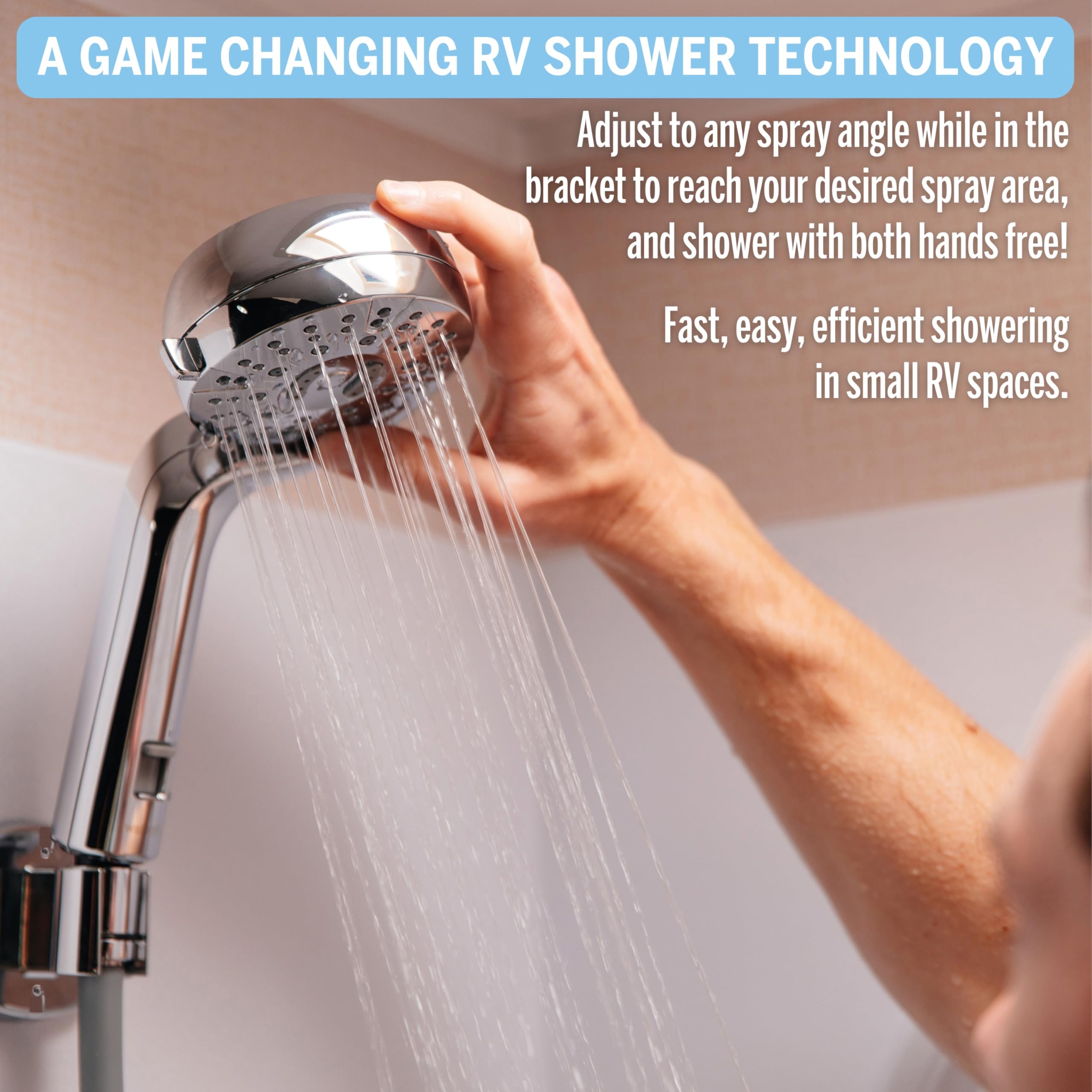 Foto 5 pulgar | Alcachofa De Ducha Waterpik Transform Pivoting Rv Con Manguera Cromada - Venta Internacional.