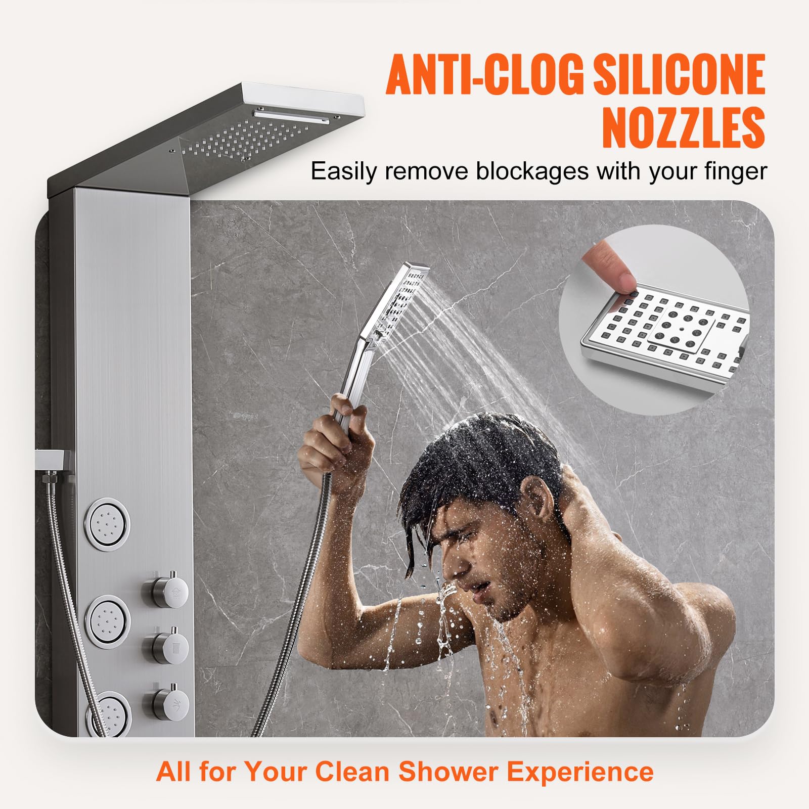 Foto 5 pulgar | Shower Tower Vevor, 4 Modos De Ducha, Masaje Con Lluvia Y Cascada - Venta Internacional.