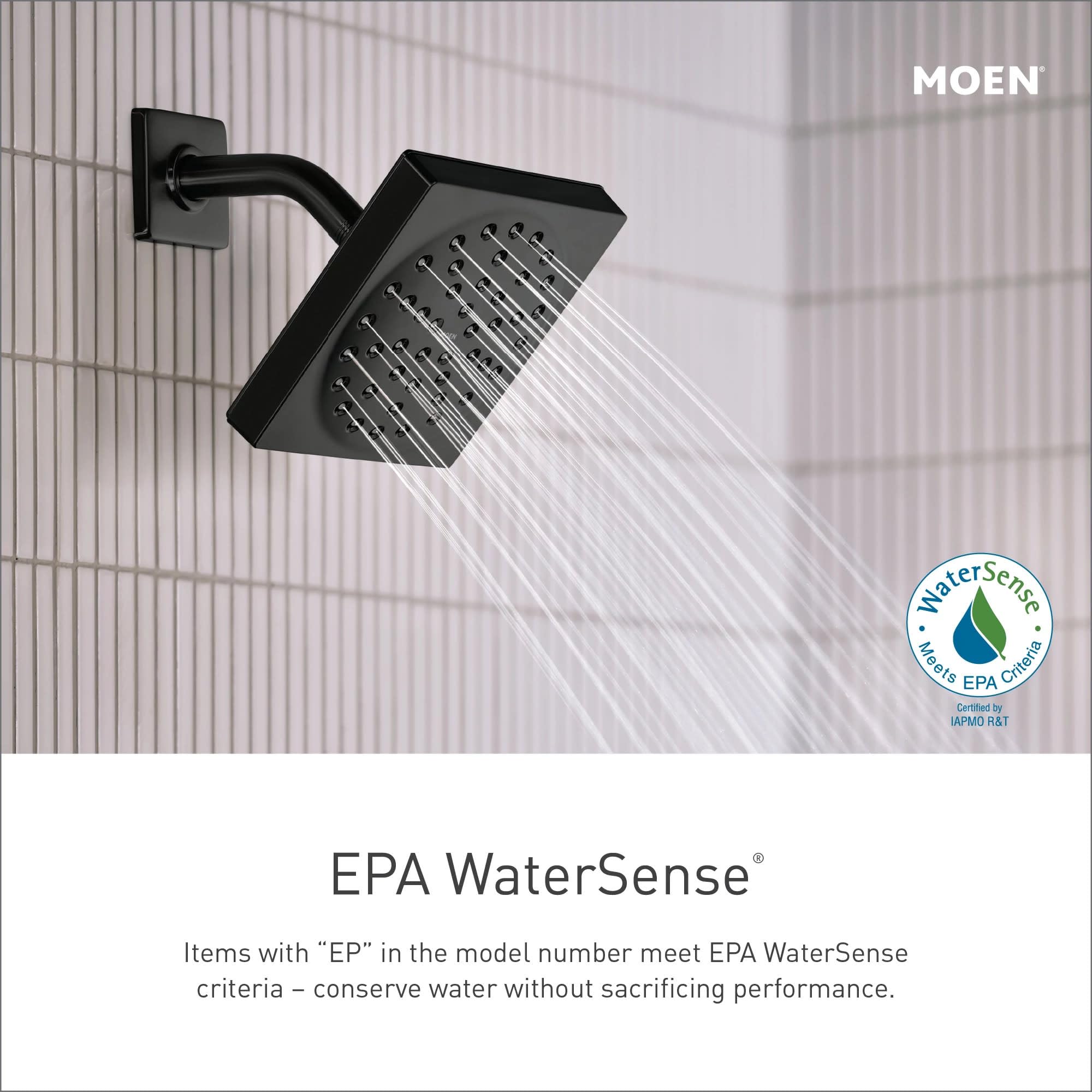 Foto 3 pulgar | Cabezal De Ducha Moen Voss S6365epbl 6 Rainshower Negro Mate - Venta Internacional.
