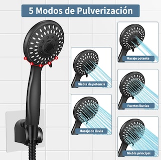 Foto 4 | Xtellar Regadera Premium De Alta Presión Tipo Lluvia, Elegante Y Ajustable En Negro Mate