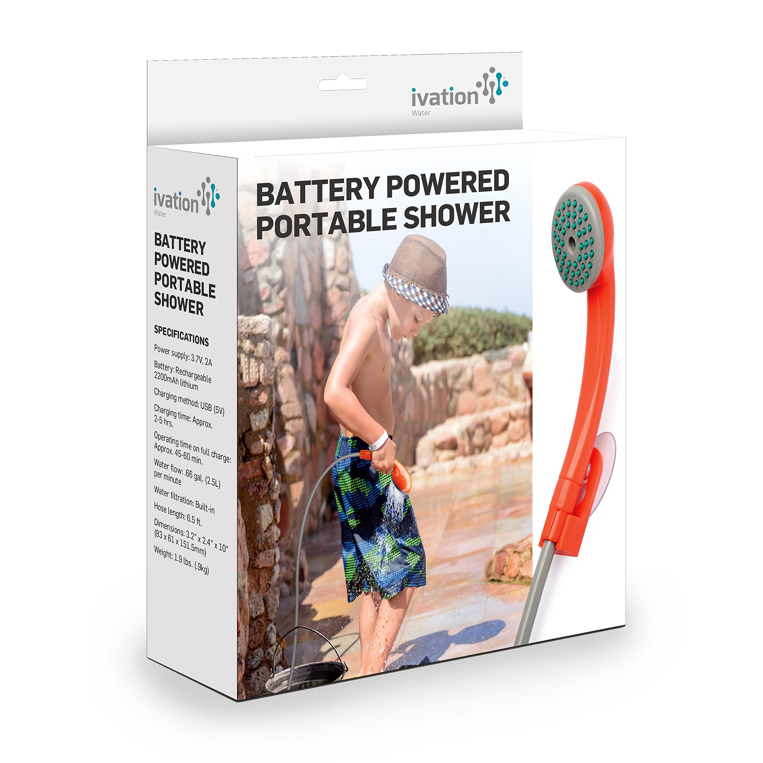 Foto 4 | Ducha Exterior Portátil Ivation Con Batería Recargable - Venta Internacional.
