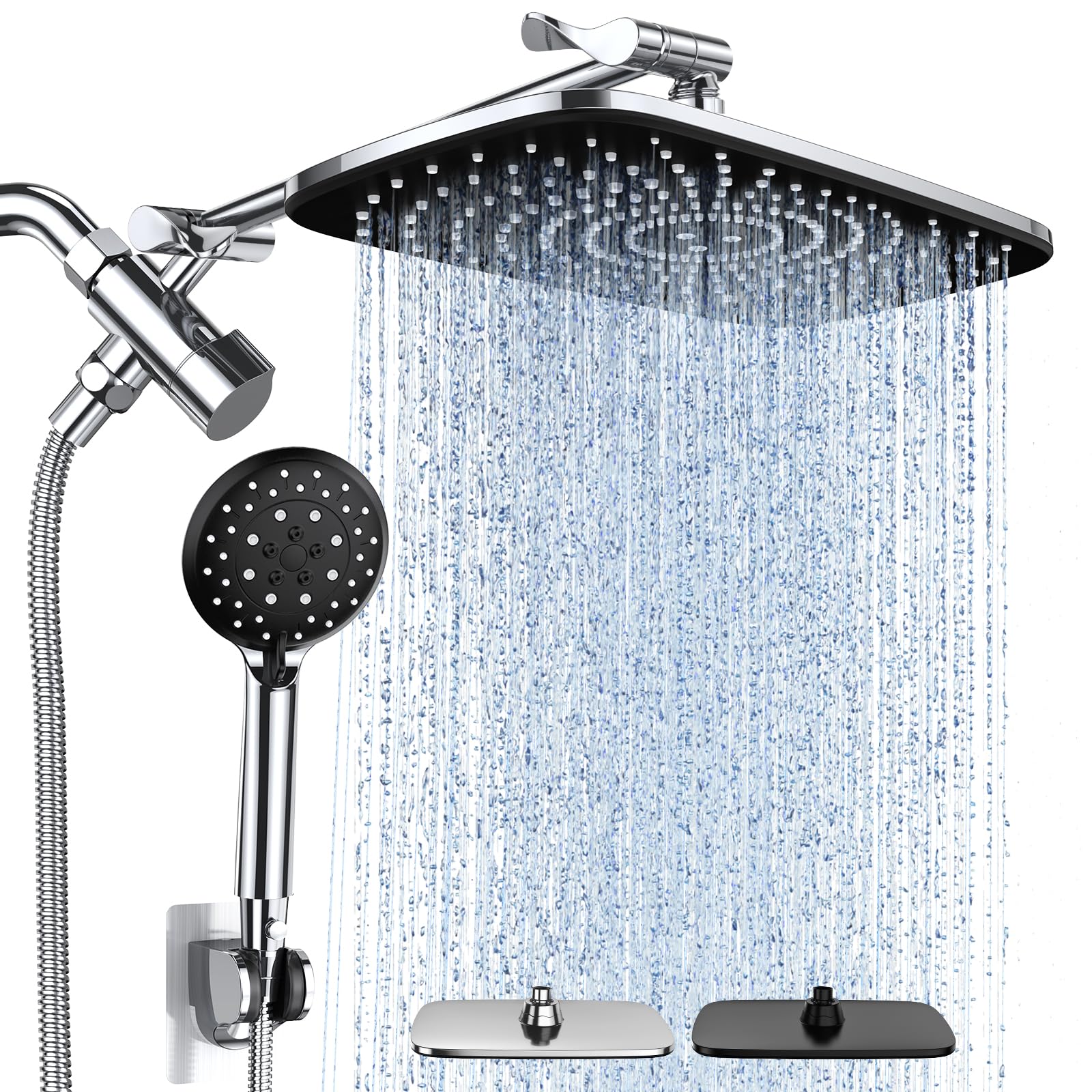 Cabezal De Ducha Combo Veken High Pressure Rain Con Brazo De Extensión - Venta Internacional.