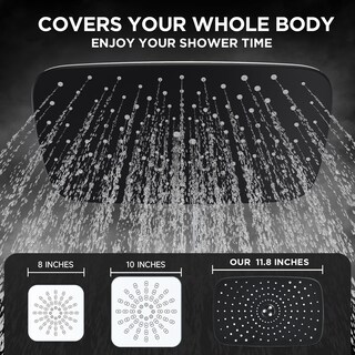 Foto 2 | Alcachofa De Ducha Veken Eco-flow De 1 8 Gpm Para Lluvia 30 Cm Con 6 Modos De Mano - Venta Internacional.