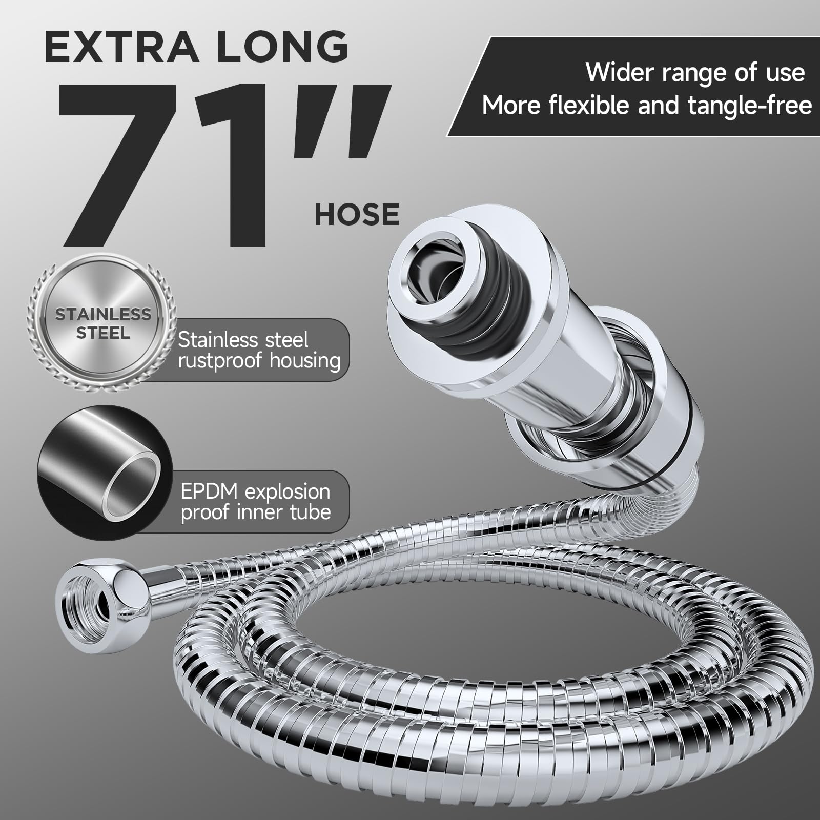 Foto 6 pulgar | Alcachofa De Ducha Veken Eco-flow De 1 8 Gpm Para Lluvia  30 Cm  Con 6 Modos De Mano - Venta Internacional.