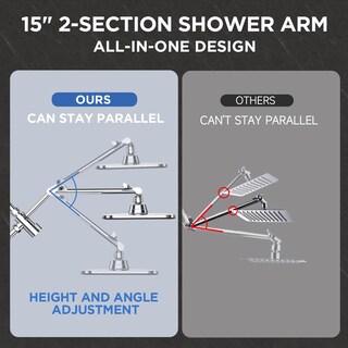 Foto 6 | Alcachofa De Ducha Veken Eco-flow De 1 8 Gpm Para Lluvia 30 Cm Con 6 Modos De Mano - Venta Internacional.