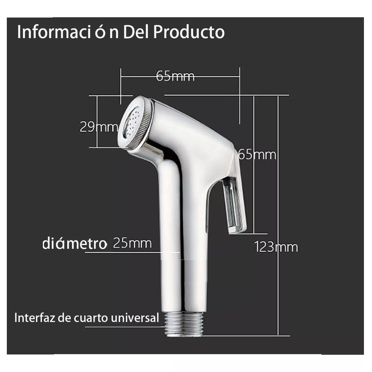 Foto 3 pulgar | Manguera Con Rociador De Mano Para Ducha O Bidet Eo Safe Imports Esi-17717 Plata