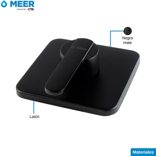 Foto 4 | Mezcladora Monomando para Regadera Meer Faucets By Cnx Cuadrada Latón Negro Mate