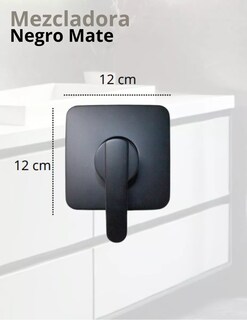 Foto 7 | Monomando Para Regadera En Negro Mate, Llave De Regadera, Fabricada En Latón, Acero Y Zinc