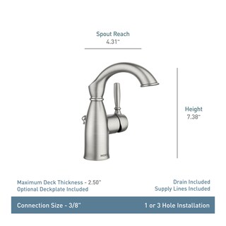 Foto 4 | Grifo De Baño Moen Sarona Mediterranean Bronze 84144brb - Venta Internacional.