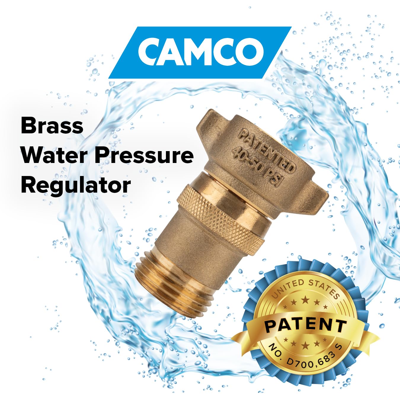 Foto 3 pulgar | Regulador De Presión De Agua Camco Brass Marine/rv 40-50 Psi - Venta Internacional.
