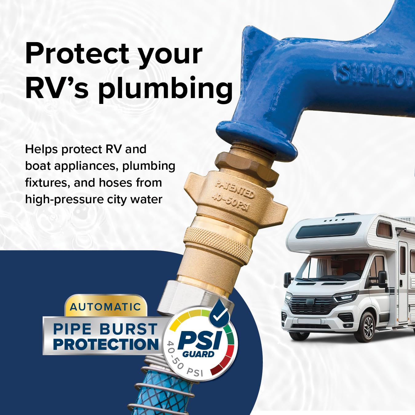 Foto 4 pulgar | Regulador De Presión De Agua Camco Brass Marine/rv 40-50 Psi - Venta Internacional.