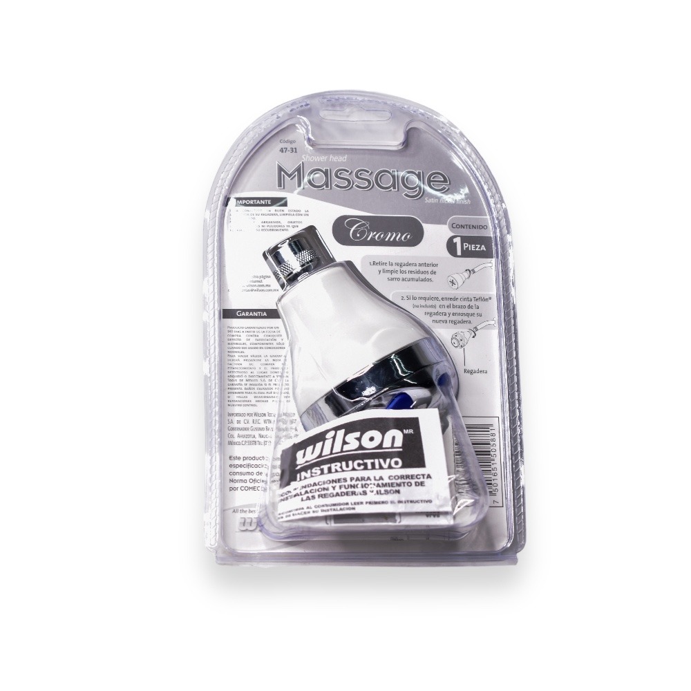 Foto 3 pulgar | Cabezal De Regadera Para Masaje Cromada Wilson Tools
