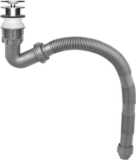 Foto 1 | Cnx Meer Faucets | Contra Canasta De Acero Inoxidable Con Extensión De Tubo Para Lavabo De Baño(gris Cromado)
