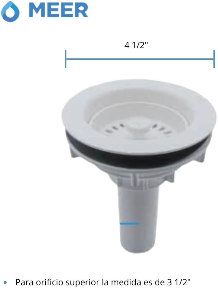 Foto 2 | Cnx Meer Faucets | Contra Canasta Para Desagüe De Materiales Resistentes Con Extensión De Tubo Para Fregadero