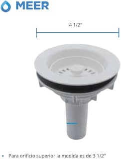 Foto 2 | Cnx Meer Faucets | Contra Canasta Para Desagüe De Materiales Resistentes Con Extensión De Tubo Para Fregadero