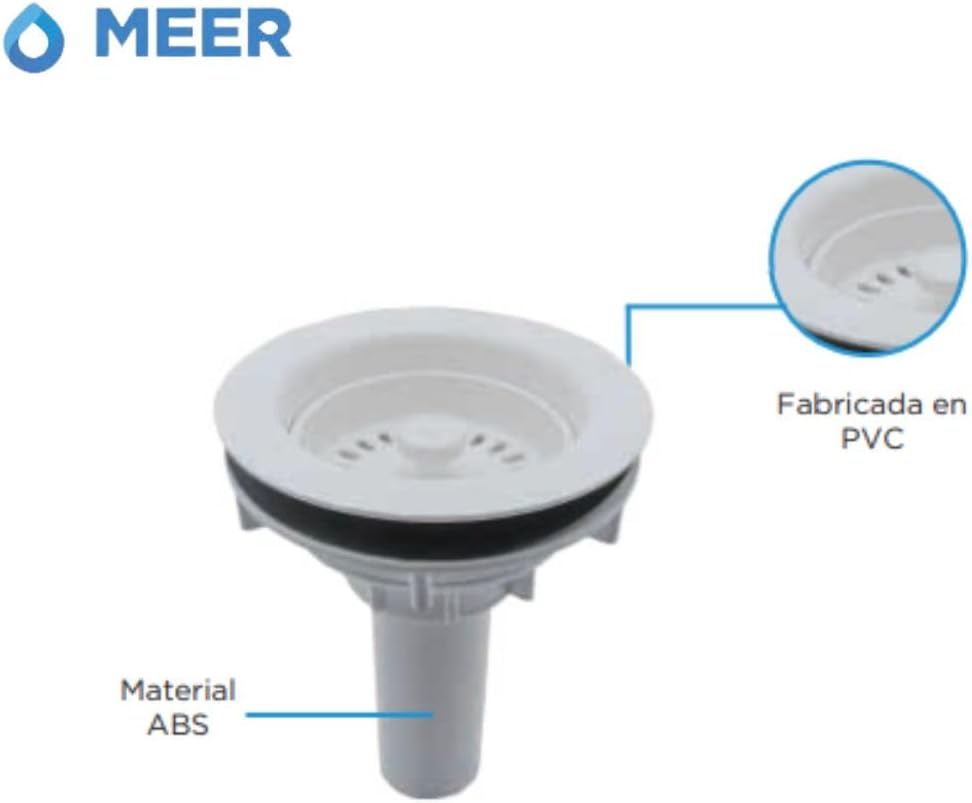 Foto 3 | Cnx Meer Faucets | Contra Canasta Para Desagüe De Materiales Resistentes Con Extensión De Tubo Para Fregadero