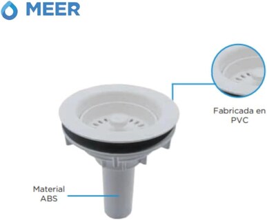 Foto 3 | Cnx Meer Faucets | Contra Canasta Para Desagüe De Materiales Resistentes Con Extensión De Tubo Para Fregadero