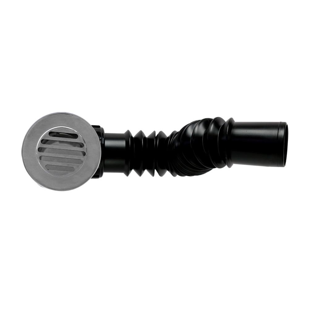 Foto 4 pulgar | Céspol Para Lavabo U Ovalín, Color Negro, Con Rejilla Cubierta De Acero Inoxidable, Bote Chico, Extensión Flexible