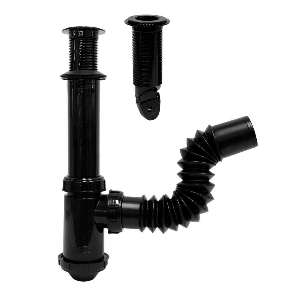 Céspol Para Lavabo U Ovalín, Con Check Anti-olores Y Atrapatodo, Bote Chico, Extensión De 25 Cm