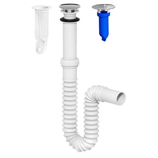 Foto 2 | Céspol Flexible Para Lavabo U Ovalín, Tipo ''p'' Triple Sello, Extensión De 55 Cm, Con Membrana Y Check Anti-olores