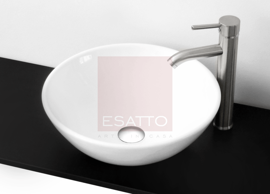 Foto 2 pulgar | Esatto   Kit Globus Satin Con Lavabo Cerámica Llave Y Desagües